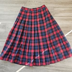 Vintage Pendleton plaid pleated skirt